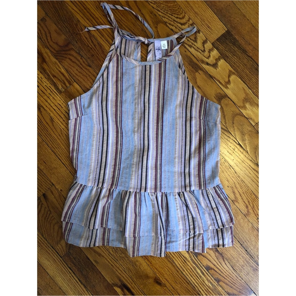 Alya Striped Halter Tank - S